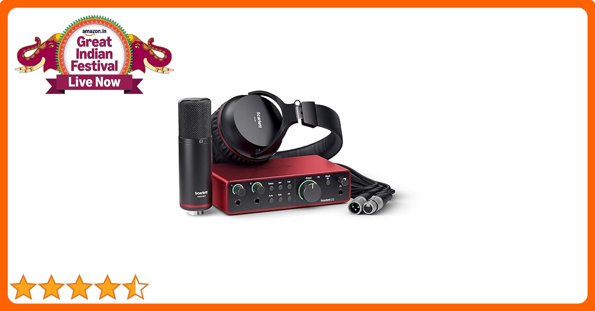 Focusrite Scarlett 2i2 Studio 4th Gen USB Audio Interface